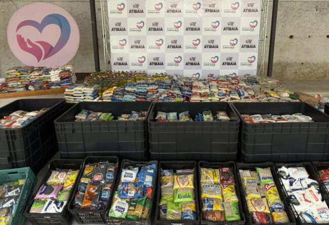 Fundo Social de Atibaia recebe 2,7 toneladas de alimentos arrecadados na 44ª Festa de Flores e Morangos